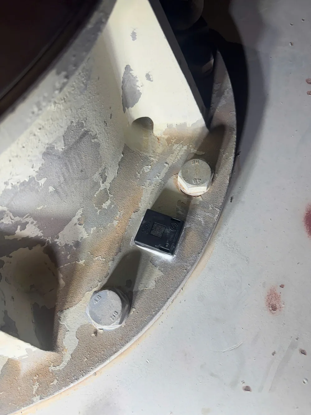 Sensor at a transformer bushing flange